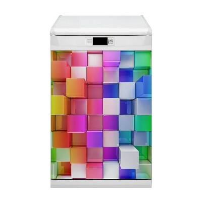 Magnetic dishwasher cover Colorful abstraction