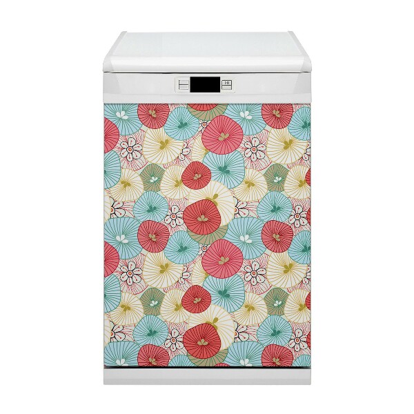 Dishwasher cover magnet Floral pattern