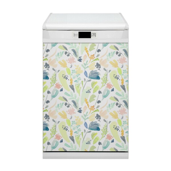 Dishwasher cover magnet Flowers