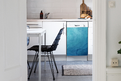 Magnetic dishwasher cover Blue waves