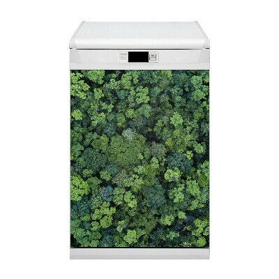 Dishwasher cover magnet Forest view from above