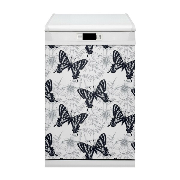 Dishwasher cover magnet Drawing butterflies