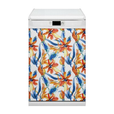 Dishwasher cover magnet Sunny flowers