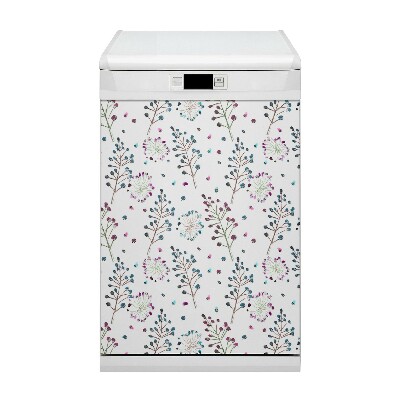 Magnetic dishwasher cover Floral motif