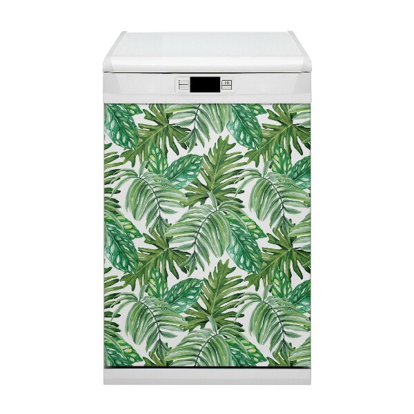 Magnetic dishwasher cover Jungle leaves