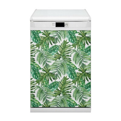 Magnetic dishwasher cover Jungle leaves