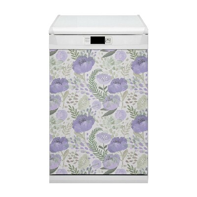 Dishwasher cover magnet Pastel poppy seeds