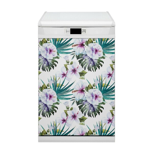 Magnetic dishwasher cover Tropical nature