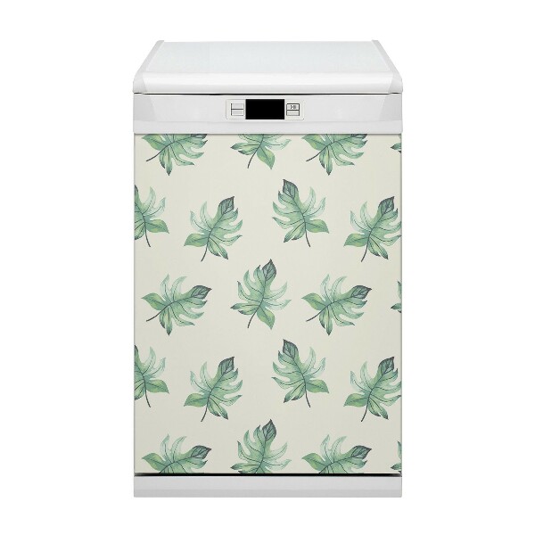 Dishwasher cover Tropical leaves