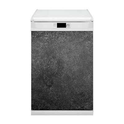 Magnetic dishwasher cover Black concrete