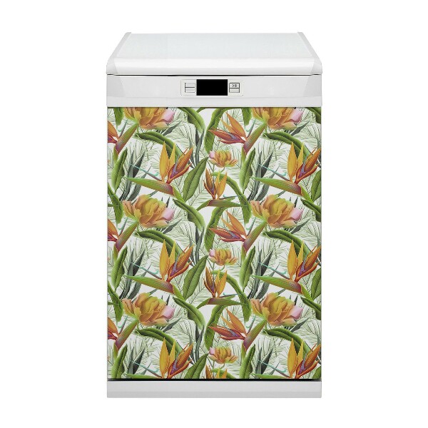 Dishwasher cover Tropical plants