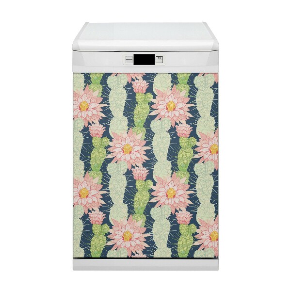 Dishwasher cover magnet Cactus flowers