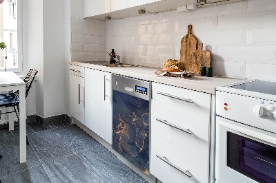 Magnetic dishwasher cover Marble texture