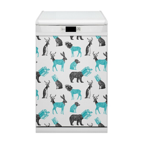 Magnetic dishwasher cover Animals