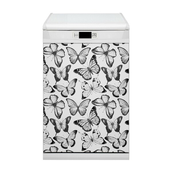 Magnetic dishwasher cover Butterfly