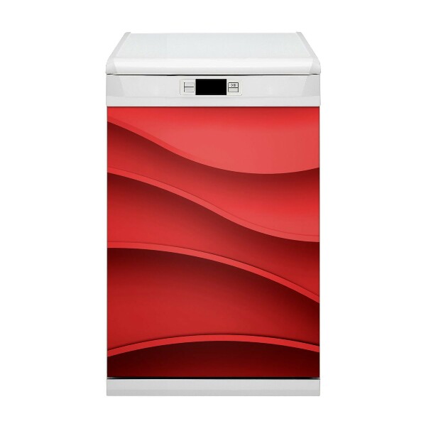 Dishwasher cover magnet Red texture