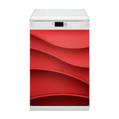 Dishwasher cover magnet Red texture