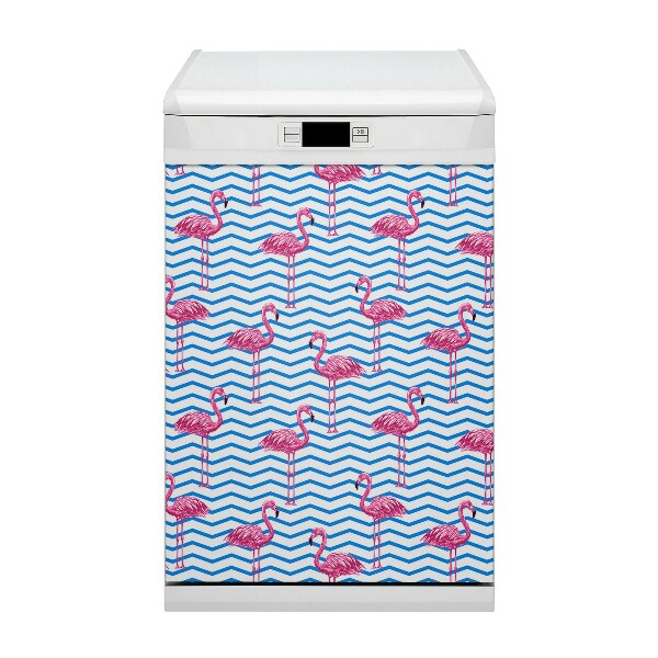 Dishwasher cover Flamingos