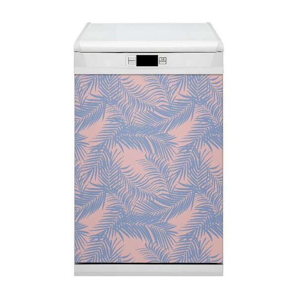 Decorative dishwasher magnet Blue leaves