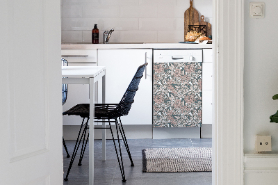 Dishwasher cover Pink flowers