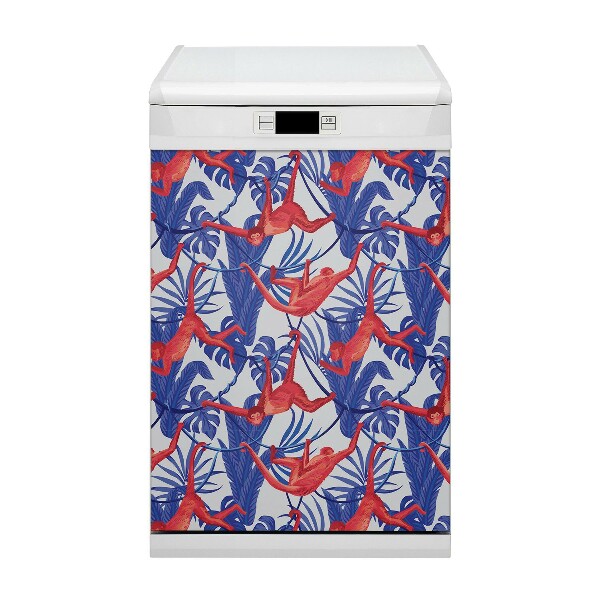 Dishwasher cover Red monkeys