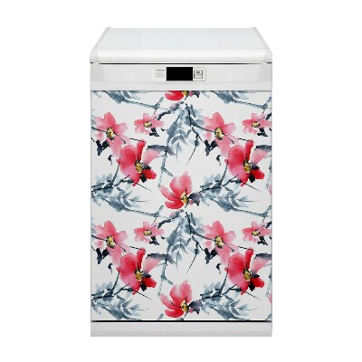 Dishwasher cover magnet Flower pattern