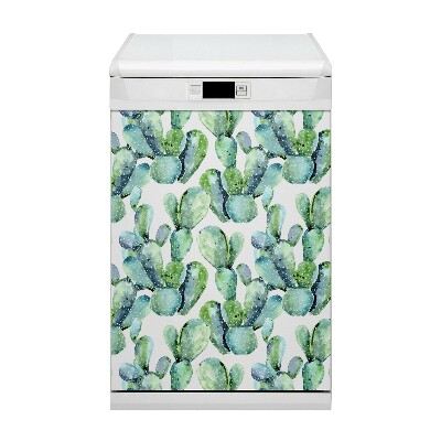 Dishwasher cover magnet Green cacti