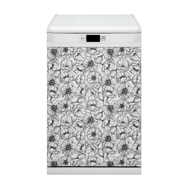 Magnetic dishwasher cover Floral