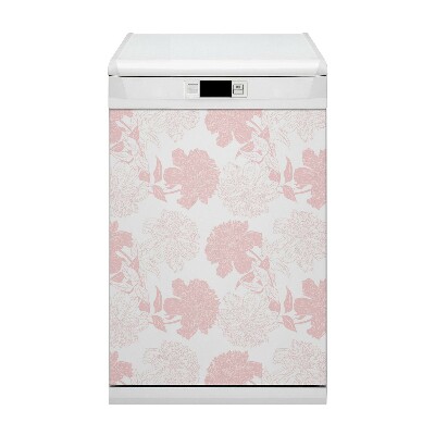 Dishwasher cover Pink flowers