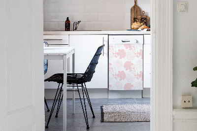 Dishwasher cover Pink flowers