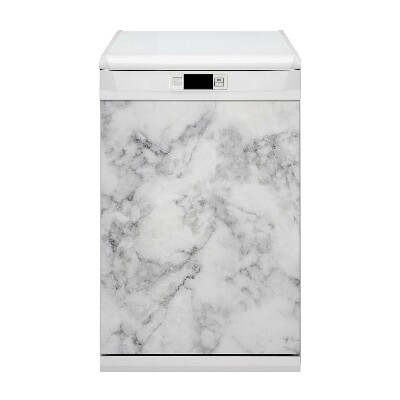 Magnetic dishwasher cover White marble