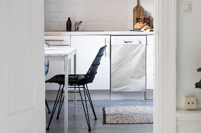 Magnetic dishwasher cover Beautiful white feathers