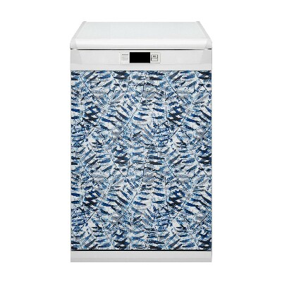 Magnetic dishwasher cover Tropical leaves