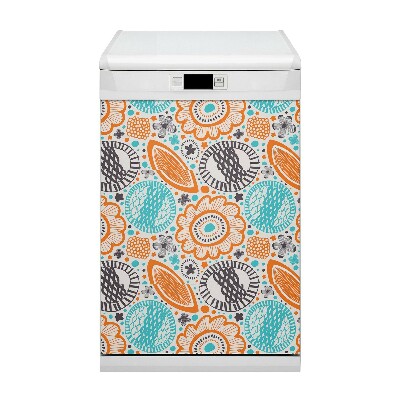 Magnetic dishwasher cover Pastel flowers