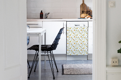 Magnetic dishwasher cover Chamomile field