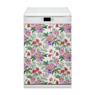 Dishwasher cover Peony bouquet