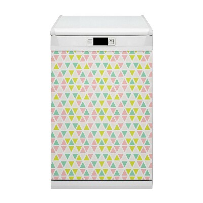 Magnetic dishwasher cover Colorful triangles