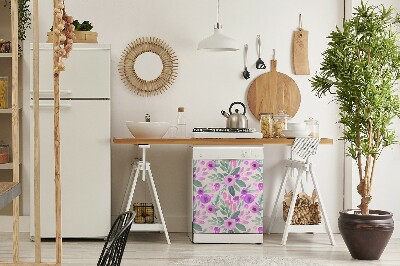 Magnetic dishwasher cover Floral pattern