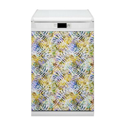 Magnetic dishwasher cover Golden leaves