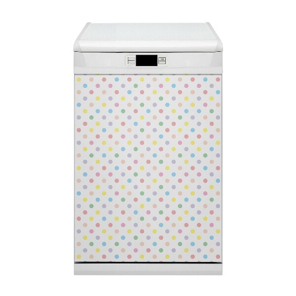 Dishwasher cover magnet Colorful dots