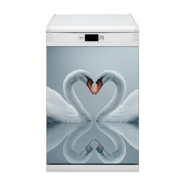 Magnetic dishwasher cover Swans