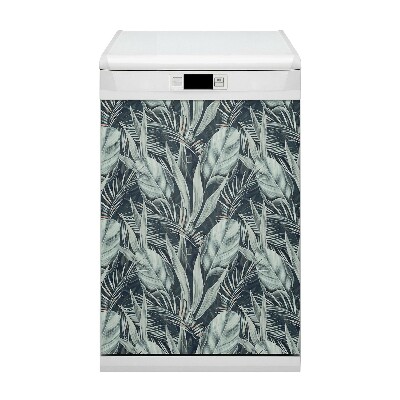 Dishwasher cover magnet Exotic leaves