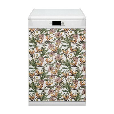 Magnetic dishwasher cover Botanical leaves