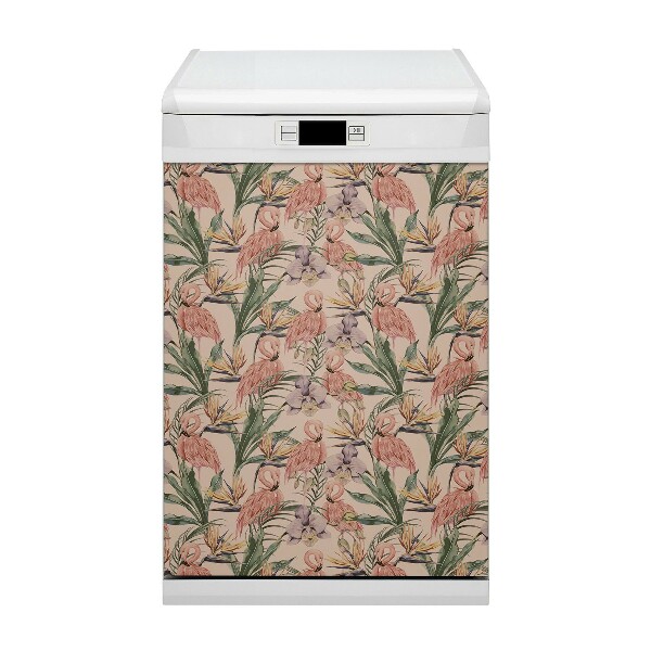 Dishwasher cover Flamingos