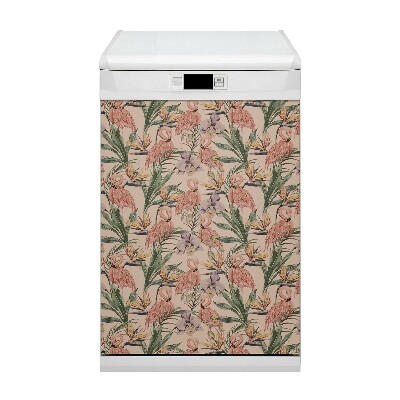 Dishwasher cover Flamingos