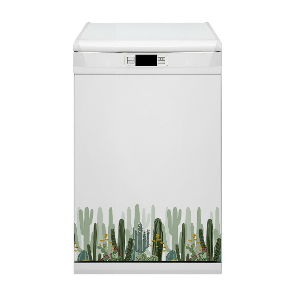 Magnetic dishwasher cover Flowering cacti