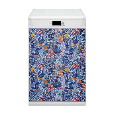 Dishwasher cover magnet Tropical plants