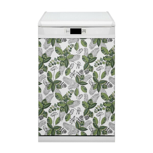 Magnetic dishwasher cover Botanical pattern