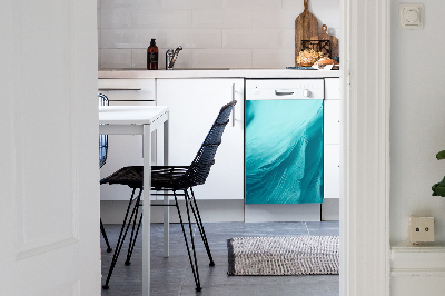 Dishwasher cover Blue feathers