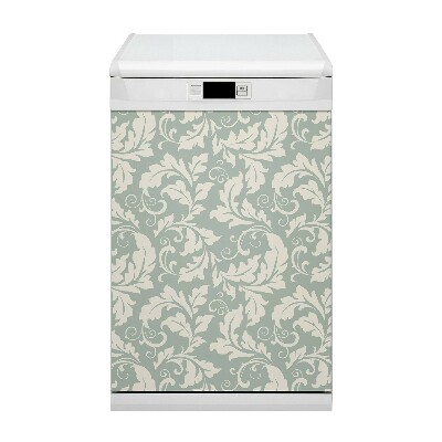 Magnetic dishwasher cover Retro wallpaper